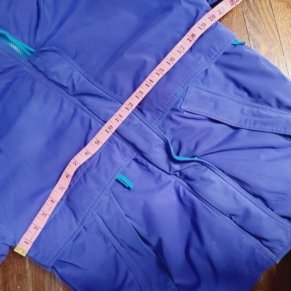 Vintage 80s Purple Blue Contrast Winter Ski Coat Medium - Picture 9 of 16